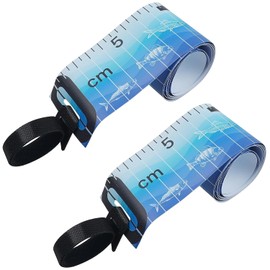 PVC Fish Ruler Foldable Fish Measuring Tape Fishing Measuring Accessory Fish Size Measuring Tool for Boat Kayak Cooler Saltwater Freshwater (90cm/35inch)