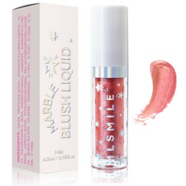 Dual Hues Blossom Liquid Blush, Cream Tint for Lips and Cheeks, Waterproof Long-Lasting Blush, Dewy Finish