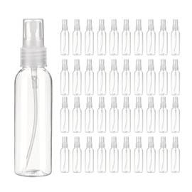 uxcell 100Pack Spray Bottles, 2Oz/60ML Reusable Clear Empty Mist Plastic Mini Travel Bottle Set,Small Refillable Liquid Containers for Household Use, Essential Oil, Cleaning (Transparent)