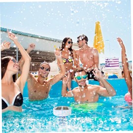 Ionizador de Piscina Solar ionizador de Piscina con Cepillo Papel Prueba Ideal Perfecto para Reducir el Agua purificadora Cloro