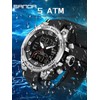 Men's Sporty Analog-Digital Watch, Resin Case, Mineral Glass Dial, Quartz