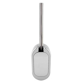 Garosa Stainless Steel Cleaning Brush with Self Opening Closing Lid, ABS Material, Silver - Wall Mount, Includes Holder