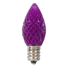 EZLS C7 Faceted Purple LED Bulb - C7 Purple Faceted Replacement Bulb