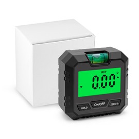 Mini Digital Inclinometer Protractor/Inclinometer/Level  3 IN 1 Angle Finder Angle Meter/Bevel Gauge 90° Gauge Digital Level Box for 4 x 90 Degree Measuring Range