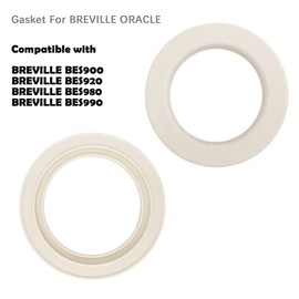 Grouphead gasket compatible with 58MM Breville dual boiler Machines with o-rings，Oracle BES900, 920, 980, 990, Anti-Leak Water