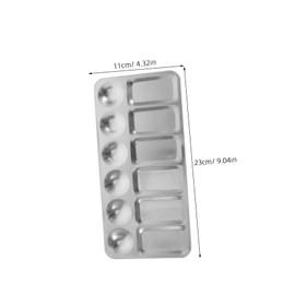 LIFKOME 2Pcs Stainless Steel Color Mixing Plates Durable Art Drawing Trays for Painters Lightweight Pigment Trays for Mixing and Diluting Paint for Artists and Hobbyists