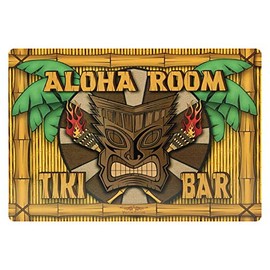 Schatzmix Alcohol Aloha Room Tiki Bar Metal Sign Wall Decoration 20 x 30 cm Tin Sign Tin Sign Sheet Metal Multi-Coloured