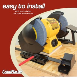 GrindMaster Lathe Tool Sharpening Jig with Quad Setup, Multi-Grind Jig and Two Setup Blocks (for 8" Grinders)