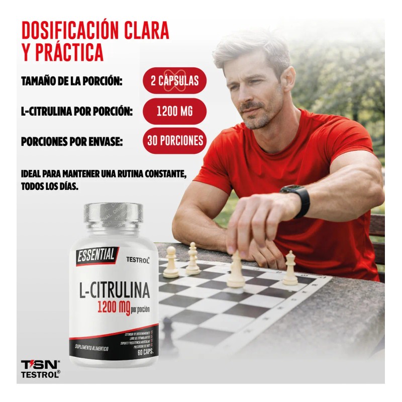Combo Arginina Essential Citrulina Essential Testrol 60 Cpsulas cu