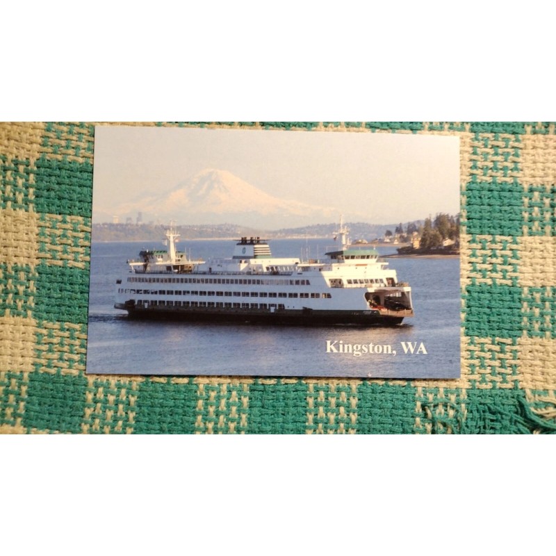 MARY SAURDIFF POST CARD WASHINGTON STATE FERRY KINGSTON WASHINGTON.