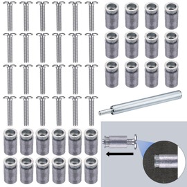 MorningRo 49 Piece Kit - Hurricane Shutter Hardware Hurricane Sidewalk Bolt Kit 18-8 Hardware Stainless Steel Bolt Combo with Masonry Anchors & Set Tool for Masonry Walls(1/4-20 x 1-1/4 Inch)