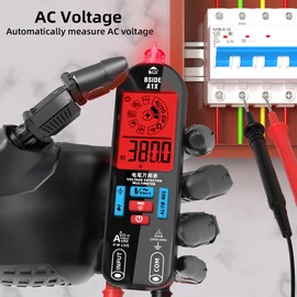 BSIDE Handheld Digital Multimeter Electric Test Pen Professional Voltage Resistance Diode Tester Live Wire Recognition Meter with Automatic Shutdown and Flashlight Function