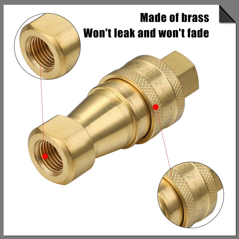 1 Set 1/4" Quick Disconnect Coupler Valve Quick Disconnect Coupler