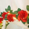 20LED 7.5ft Artificial Flower Rose Vine String Lights, Battery Powered