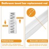 Showingo 24 Inch Clear Replacement Bathroom Towel Bar with Adjustable