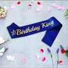 LXYXUUN Birthday King Sash Royal Blue, Gold Foil Birthday Sash
