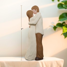 NANAOUS Couple Figurine, Wedding Gift for Couple, Engagement Gifts Couple Statue for Women Anniversary Valentine's Day Birthday