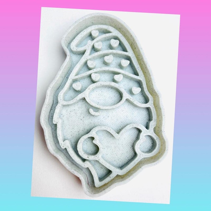 Set of 3 Valentine Love Gnome Cookie Cutters