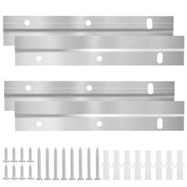 Z Clamps for Hanging, Pack of 4 Heavy Duty Suspension System, French Rails Picture Hangers, Interlocking Photo Frame Hooks for Pictures and Mirrors, Artwork, Frames (15 cm)