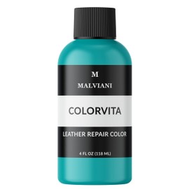 MALVIANI Leather Repair Color Restorer - Turquoise Blue - Repair Couch, Car Seat, Sofa & Furniture - 4 oz.