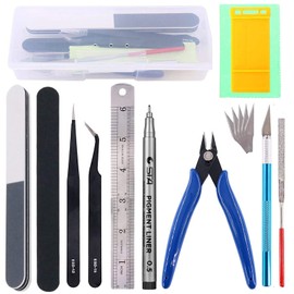 Qovydx 18Pcs Gundam Model Tools Kit Gunpla Tool Gundam Moddeler Basic Tools Craft Set Bandai Tools for Car Hobby Model Building