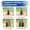 Muzata 8Pack Adjustable Post Base Brackets Deck Post Anchor Fit