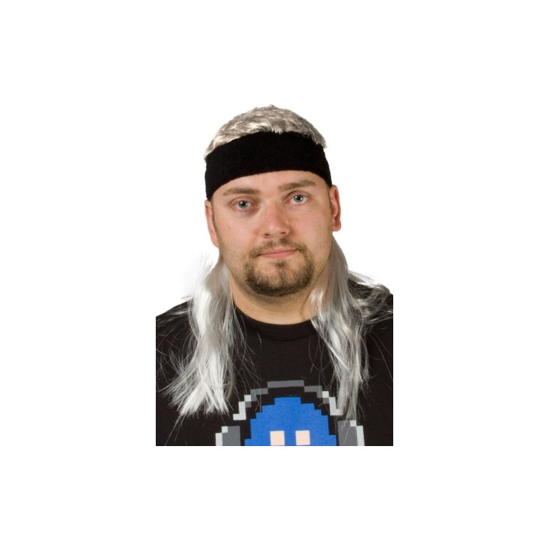 Mullet On The Go - The Silverfox Mullet Headband Wig,