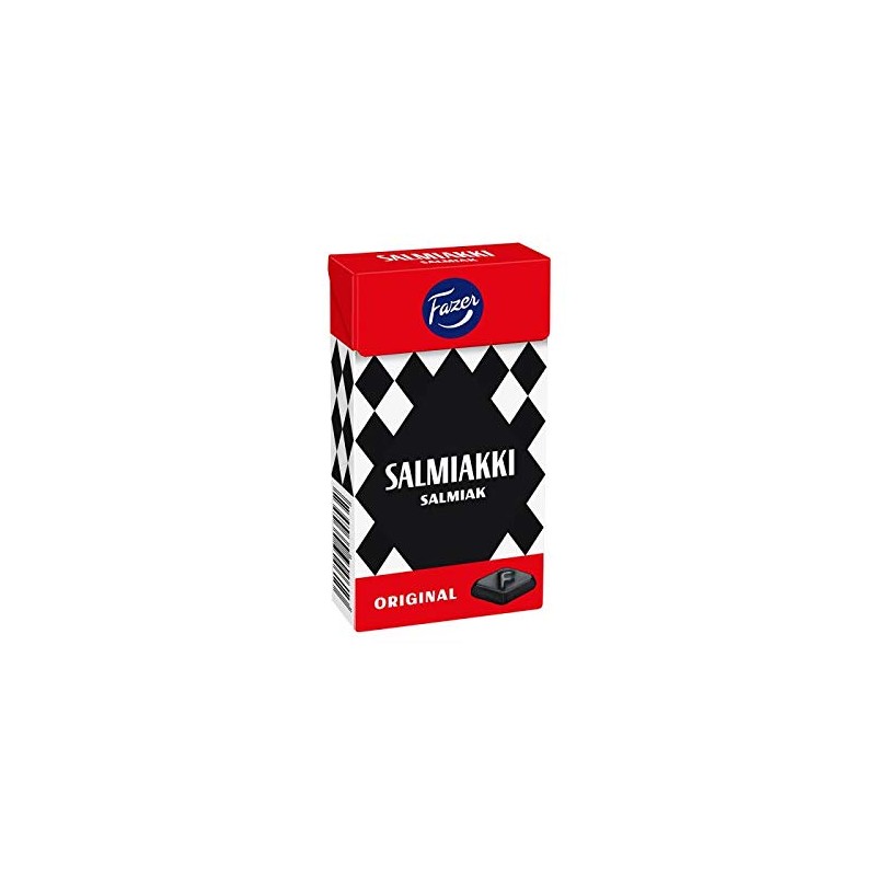 Fazer salty liquorice SALMIAKKI 40g x 1 box Finland production