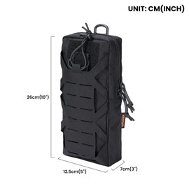 EXCELLENT ELITE SPANKER Tactical EDC Pouch Molle Utility Tool Pouches Gadget Organizer Pocket Waist Belt Bag(Black)