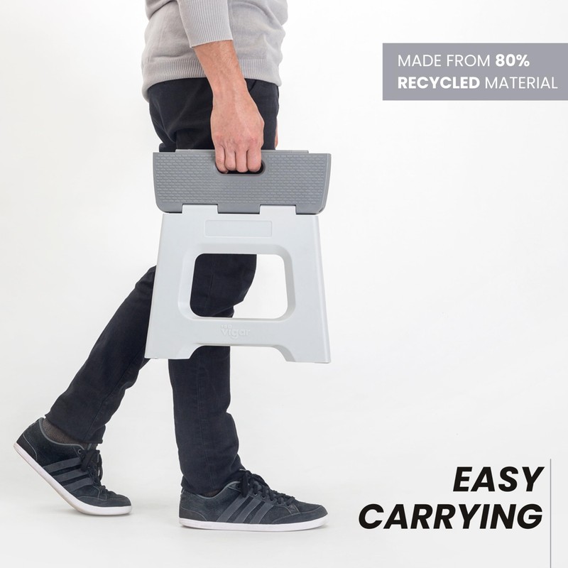 Vigar Compact Step Stool Foldable, 9-inch Step Stools for Adults