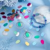 PH PandaHall 1200pcs 8 Colors Large Sequins Pendants Oval Egg-Shaped