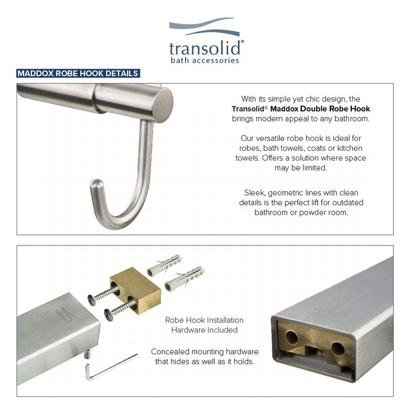 Transolid KA-MDX-5-BS Maddox 5-Piece Bathroom Accessory Kit, Brushed Stainless