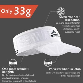 Wnddle Unisex Visor Cap Sun Hat, Unisex Travel Sun Hat Summer Hat, Sun Shield Caps, Adjustable Sun Protection Baseball Golf Cap for Golf, Cycling, Fishing, Tennis, Jogging and Other Sports, NO