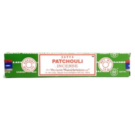 Satya Nag Champa Patchouli Incense Sticks | x1 pack | comes with SAMASIA bookmark | Incense can be used for Aromatherapy, Spa, Yoga, Weddings, Meditation, Healing, Positivity and Relaxation