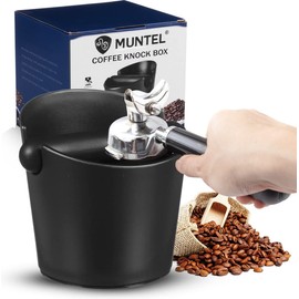 Muntel Coffee grounds container, knockbox, non-slip, 1.3 L, black