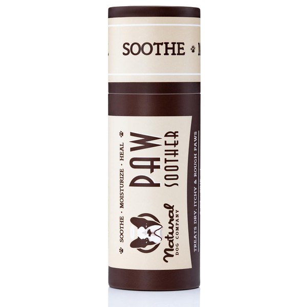 Natural Dog Company Paw Soother Balm, 2 oz. Stick, Dog Paw Cream and Lotion, Moisturizes & Soothes Irritated Paws & Elbows, Protects from Cracks & Wounds