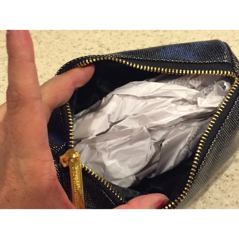 BareMinerals Bare Escentuals Black Triangle/Tube Bag Brand New Zippered