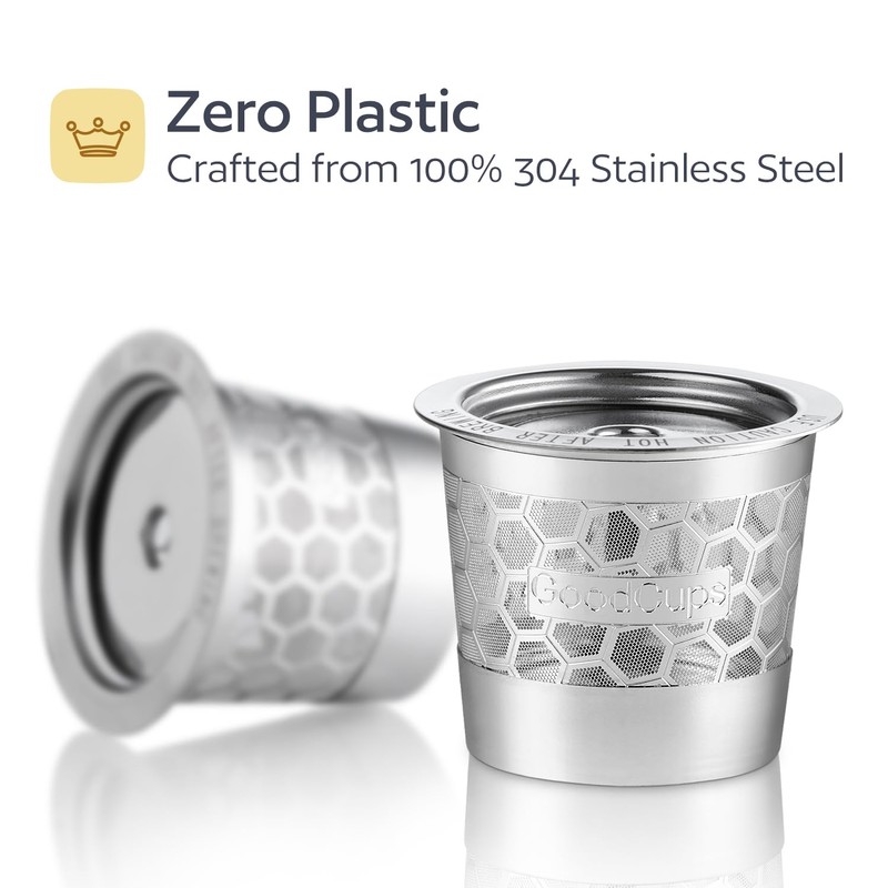 2-Pack 304 Stainless Steel Reusable K-Cup Pods Coffee Filters for