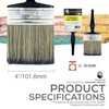 4" Masonry Paint Brush for Painting Walls - All Round