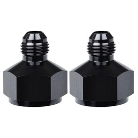 VehiMata 10AN Female to 6AN Male Flare Reducer Fitting Adapter Aluminum Black 2PCS