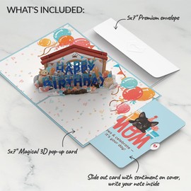 Lovepop Birthday Cards for Mom | Happy Birthday Dogs | 5" x 7" Cards | Envelope Included