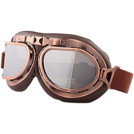 fufupaw Motorcycle Goggles Retro Motorcycle Goggles Windproof Aviator Goggles Windproof Aviator Goggles Biker Goggles Windproof Men's Cross Goggles Motocross Goggles (Brown)