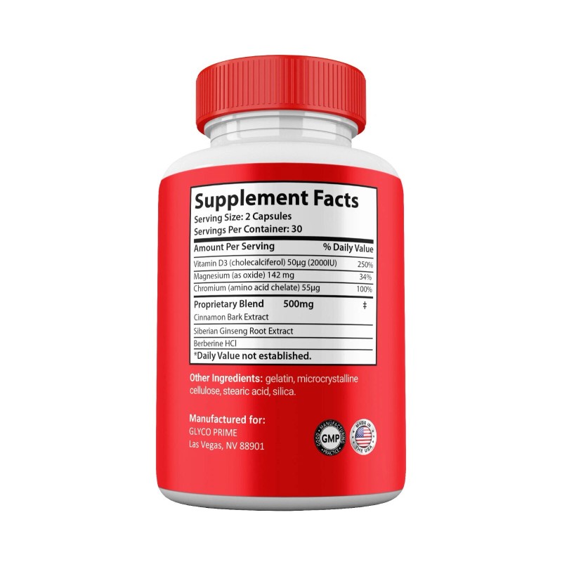 Glyco Prime Capsules, GlycoPrime Pills Blood Support Supplement (10 Pack)