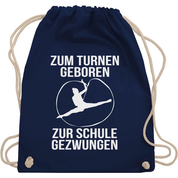 Shirtracer - Gym Bag Backpack - Born for Gymnastics Silhouette,