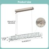 Zenouidle Dimmable Crystal Chandelier Modern LED Pendant Light Fixture Dining