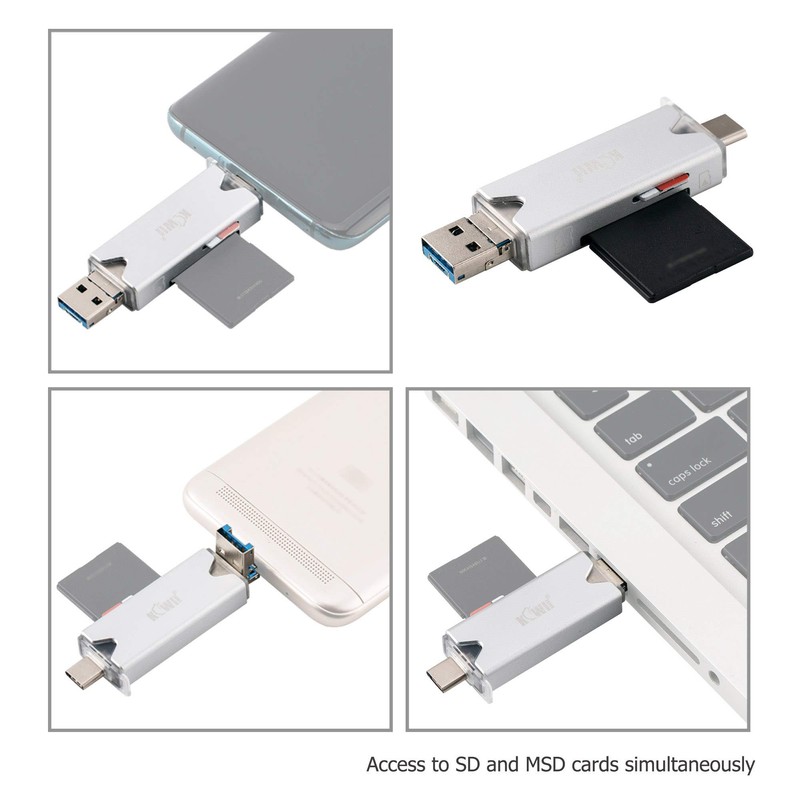 Kiwifotos 2 in 1 Portable Slim Memory Card Case with
