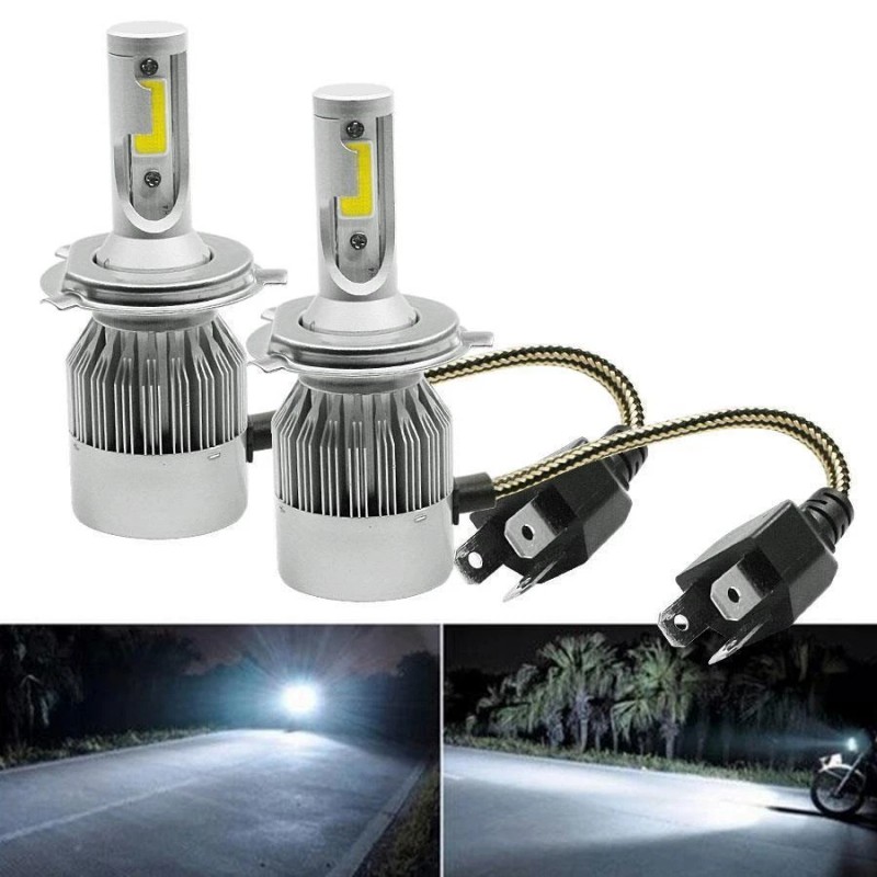 Bricologht 4x 5.75" 5-3/4" GLASS LED Headlights High-Low Beam For