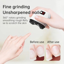 Electric Nail Clipper - Upgraded 4 in 1 Automatic Nail File - 3-Speed Electric Nail Trimmer with Led Light, Rechargeable Safety for Babies, Kids, Adults, Seniors