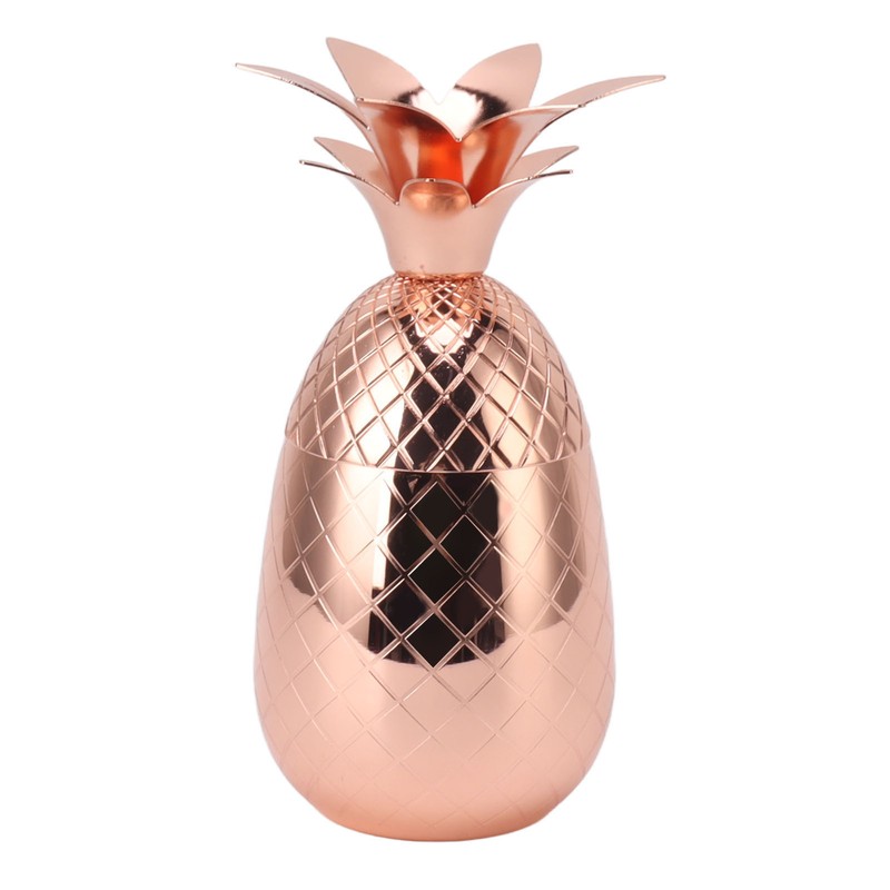 Cocktail Shaker Pineapple Shape Stainless Steel Polished Smooth Surface 500ml