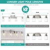 DRNANLIT 4-Light Bathroom Vanity Light Fixture, Brushed Nickel with Clear